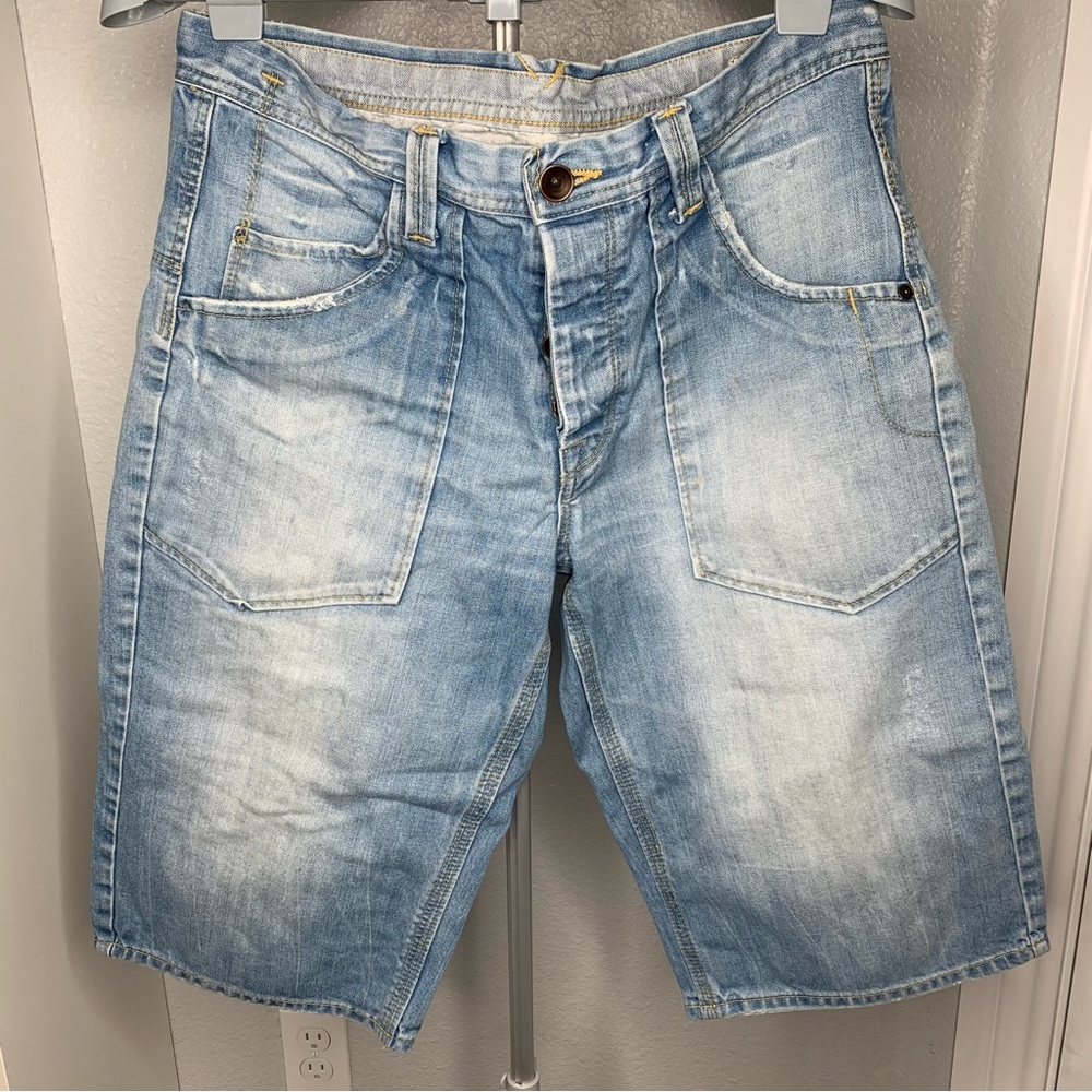 Jack&Jones Mens XL Vintage Denim Light‎ Wash Relaxed Fit Shorts